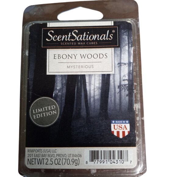 ScentSationals Ebony Woods Mysterious Wax Cubes LE 2.5 oz Discontinued NEW - Picture 1 of 4